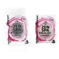 W7 Zen Spa Konjac Sponge - Black & White (24 UNITS)