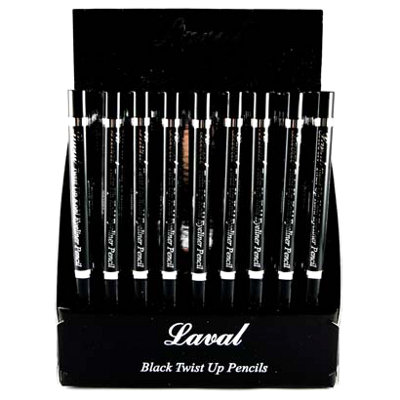 Laval Twist Up Kohl Waterproof Black Eyeliner Pencil (36 UNITS) - Click Image to Close