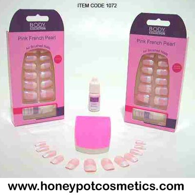 Body Collection Airbrushed Nails With Glue (12 UNITS) Body Collection Airbrushed Nails With Glue (12 UNITS)