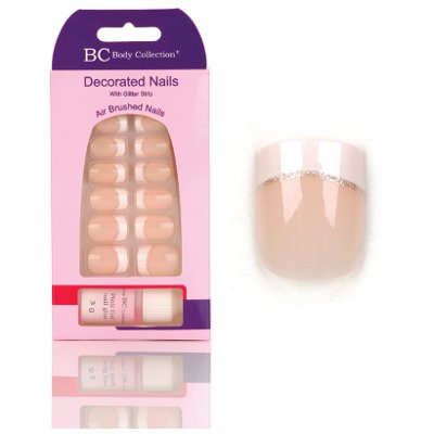 Body Collection Decorated Nails With Glitter Strip (12 UNITS) Body Collection Decorated Nails With Glitter Strip (12 UNITS)