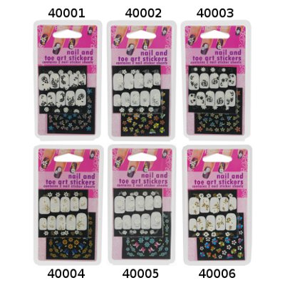 Body Collection Nail And Toe Art Stickers (24 UNITS)