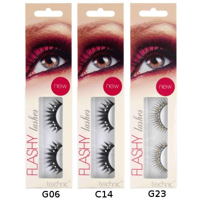 Technic Fancy False Eye Lashes With Adhesive (12 UNITS)