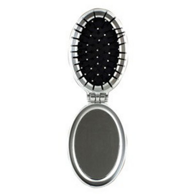 Body Collection Pop-Up Folding Mini Brush With Mirror (12 UNITS)