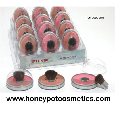 Technic Egg Shaped duo blusher with brush applicator (12 UNITS)