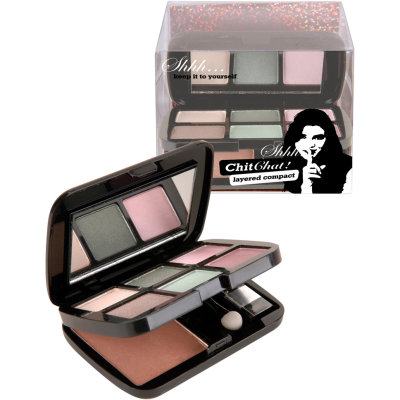Chit Chat Layered Cosmetic Compact With Mirror (12 UNITS) Chit Chat Layered Cosmetic Compact With Mirror (12 UNITS)