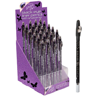 Royal Lashed Out Black Eye Liner Pencil With Sharpener (24 UNITS