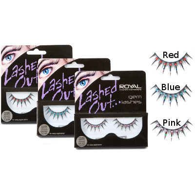 Royal Lashed Out Gem Lashes With Glue (12 UNITS)