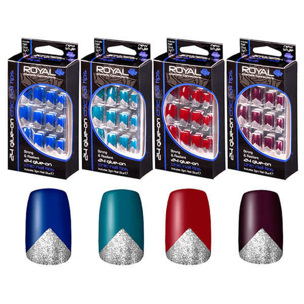 Royal 24 Chic Nail Tips With 3g Nail Glue - 2012 Vers (12 UNITS) Royal 24 Chic Nail Tips With 3g Nail Glue - 2012 Vers (12 UNITS)