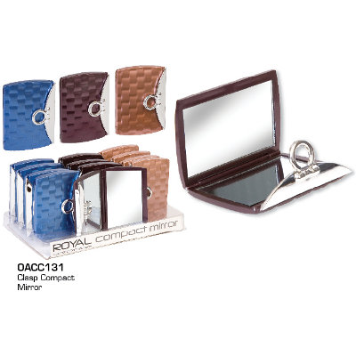 Royal Cosmetic Connections Weave Clasp Compact Mirror (12 UNITS)