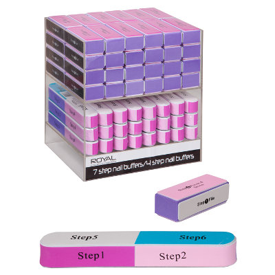 Royal 7 Step & 4 Step Nail Buffer Display (72 UNITS)