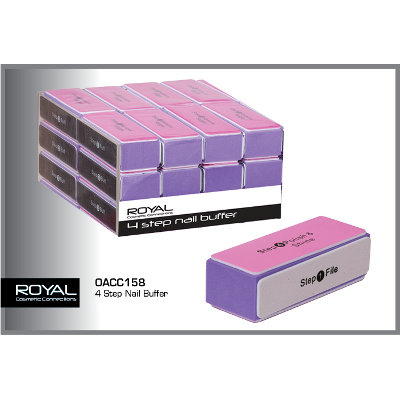 Royal Cosmetic Connections 4 Step Nail Buffer (24 UNITS)
