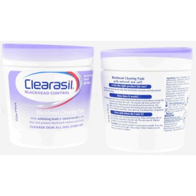 Clearasil Blackhead Control Clearing Pads x60 Pad Tub (4 UNITS)