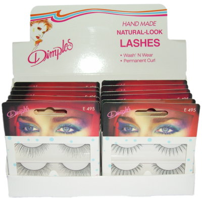 Dimple False Eye Lash With Glue (12 UNITS)
