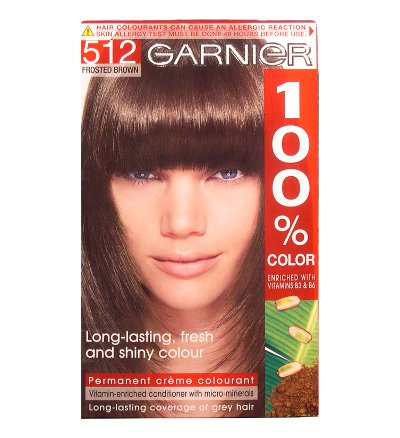 Garnier 100% Hair Color - 512 Frosted Brown (6 UNITS)
