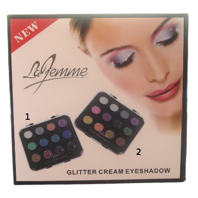 La Femme 12pc Glitter Cream Eyeshadow 18g (12 UNITS)
