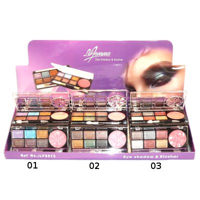 La Femme 6pc Eyeshadow & Blusher With Mirror 7g (24 UNITS)