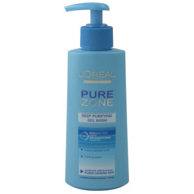 L'Oreal Pure Zone Deep Purifying Gel Wash Pump 200ml (6 UNITS)