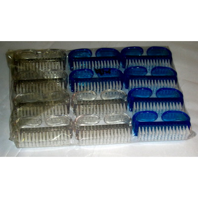 Fashion Collection Nail Brushes with handle (12 UNITS) - Click Image to Close