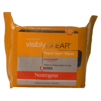 Neutrogena Visibly Clear Rapid Clear Facial Wipes 25's (6 UNITS)