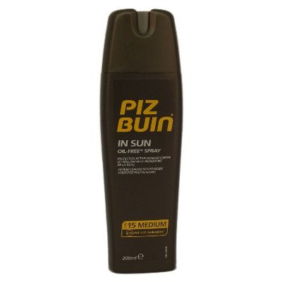 Piz Buin In Sun Oil-Free Spray SPF 15 Medium 200ml (6 UNITS)