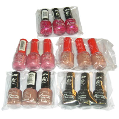 Rimmel 60 Seconds And Lasting Finish Nail Varnish 8ml (48 UNITS)