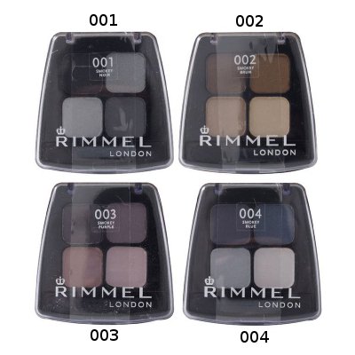 Rimmel Colour Rush Quad Eye Shadows 4g (48 UNITS)