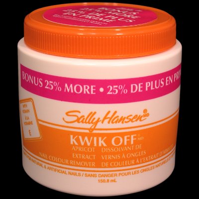 Sally Hansen Kwik Off Nail Colour Remover - Yellow Lid (3 UNITS)