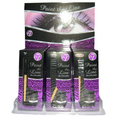 W7 Paint The Line Gel Eyeliner Pot With Applicator (12 UNITS)