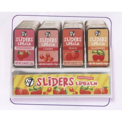 W7 Sliders Extra Moisture Lip Balm 7g (36 UNITS)