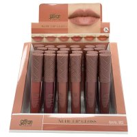 Saffron London Matte Nude Lip Gloss - Tray A (24 UNITS)