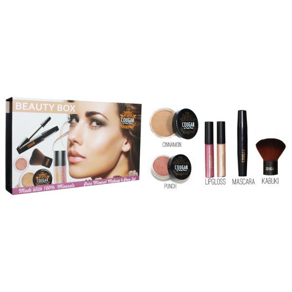 Cougar Beauty Box 6pc Pure Mineral Makeup Set (EACH) - Click Image to Close
