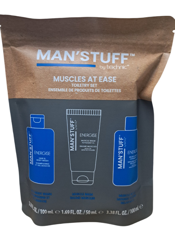 Technic Man Stuff Muscle At Ease Toiletry Set (6 UNITS) - Click Image to Close