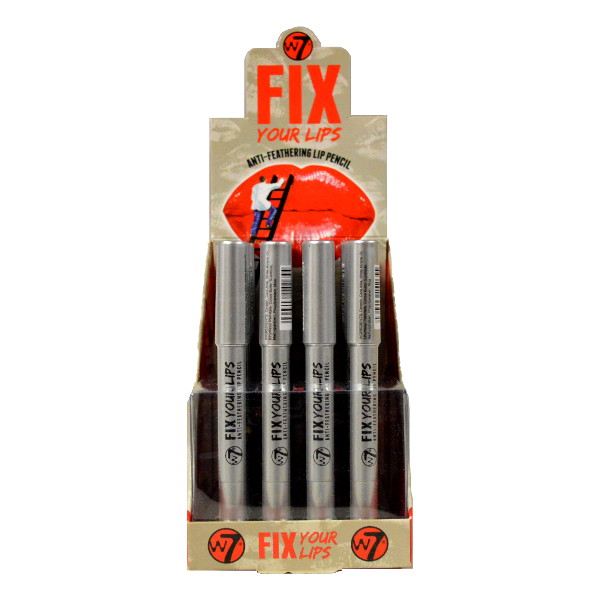 W7 Fix Your Lips Anti-Feathering Lip Pencil 3.6g (24 UNITS) - Click Image to Close