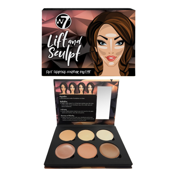 W7 Lift And Sculpt Face Shaping Contour Palette 21g (12 UNITS) - Click Image to Close